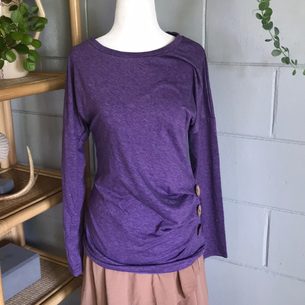 Purple long sleeve shirt